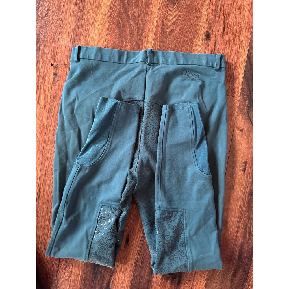 WOMENS PIPER BY SMARTPAK TEAL GREEN RIDING/HIKING LEGGING PANT SIZE MEDIUM - Picture 2 of 6